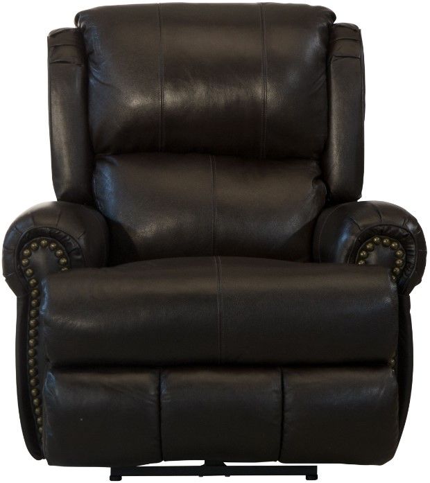 Catnapper® Duncan Chocolate Power Deluxe Lay Flat Recliner-3