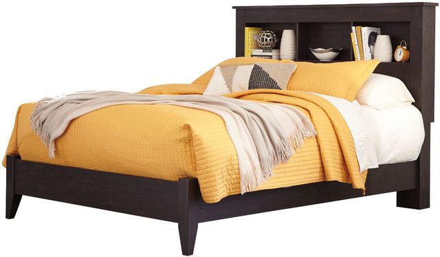 Signature Design by Ashley® Reylow Dark Brown Queen Bookcase Bed-1