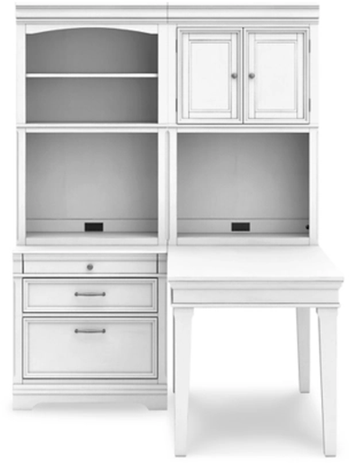 Signature Design by Ashley® Kanwyn 4-Piece Whitewash Office Desk Set-2