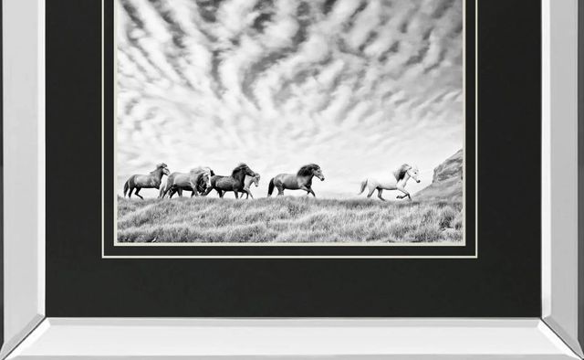 Classy Art Horse Run III by PHBurchette Mirror Framed Wall Art-1