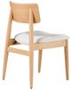 Chaise d'appoint ronde pour salle à manger de Transformer Table Transformer - Chêne scandinave/Crémeux-2