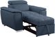 Homelegance® Ferriday Blue Chair with Adjustable Headrest and Pull-Out Ottoman-0