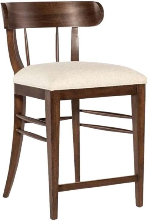 Hooker® Furniture Archives Classic Walnut/Curate Wheat Counter Stool-0