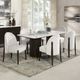 ACME Furniture Clayten White Dining Table with Espresso Base-2