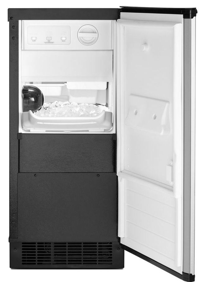 Whirlpool® 15" Stainless Steel Ice Maker-2