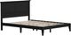 Rize Home Cottage Style Ebony Black King 48" Panel Bed-0