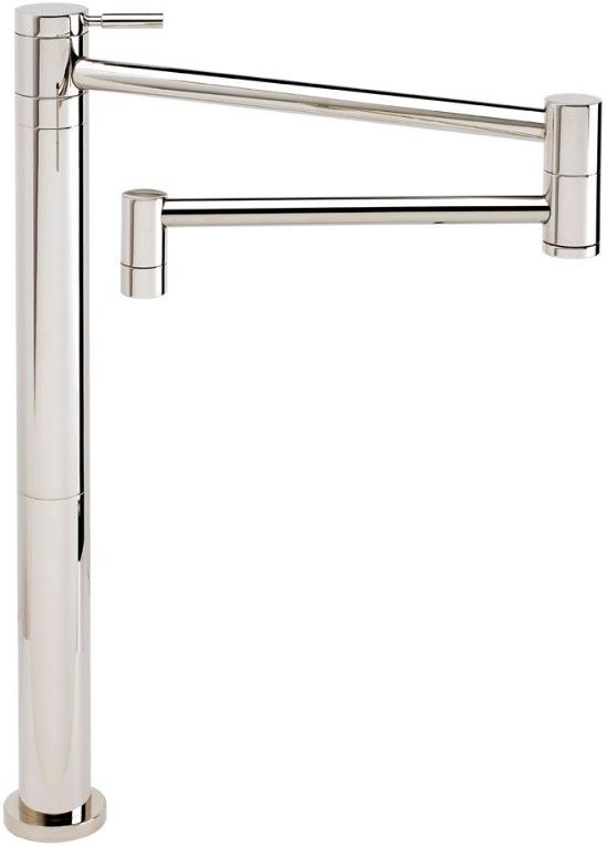 Waterstone™ Contemporary Polished Nickel Counter Mounted Pot Filler