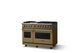 Viking® 5 Series 48" Golden Hour Pro Style Dual Fuel (NG) Range with Brushed Brass Trim-2