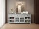 International Furniture Direct Stone Weathered Gray/White 80" TV Stand-1
