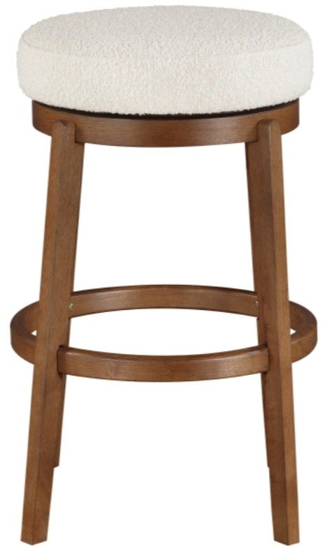 Homelegance® Lily Brown/White Swivel Bar Stool-2