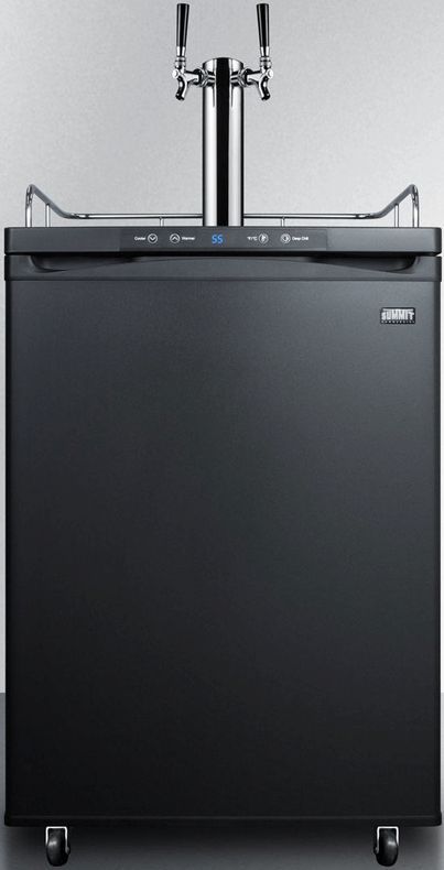 Summit® 5.6 Cu. Ft. Black Beer Cooler/Kegerator-0