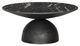 Four Hands Corbett Black Round Coffee Table with Aluminum Base-0