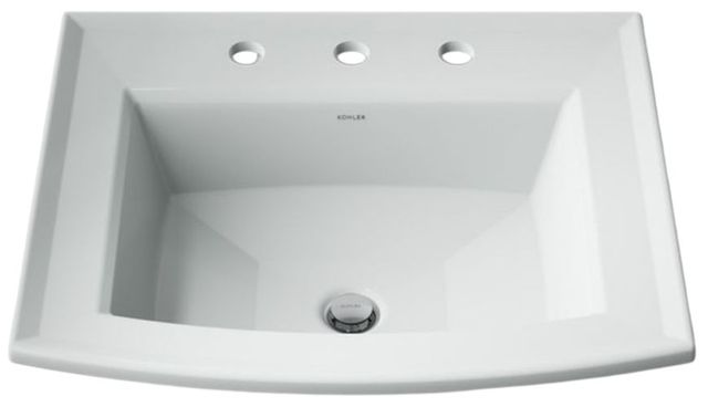 Kohler Archer® Ice Grey 22.75" Rectangular Drop-In Bathroom Sink-4