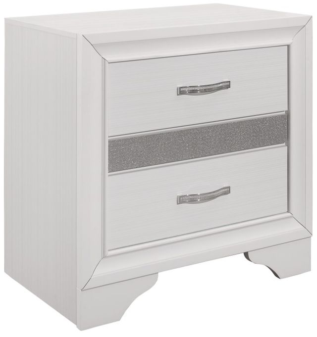 Homelegance® Luster Silver Glitter/White Nightstand-0