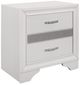 Luster White 3-Drawer Nightstand-0