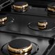 ZLINE Autograph Edition Paramount 36" Stainless Steel/Polished Gold Helix Handle Freestanding Gas Range with 6 Burner Cooktop and Convection Gas Oven-4