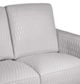 Michael Amini® Mia Bella Light Gray/Stainless Steel Loveseat-1