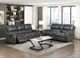 Homelegance® Newnan Gray Double Manual Reclining Sofa-1