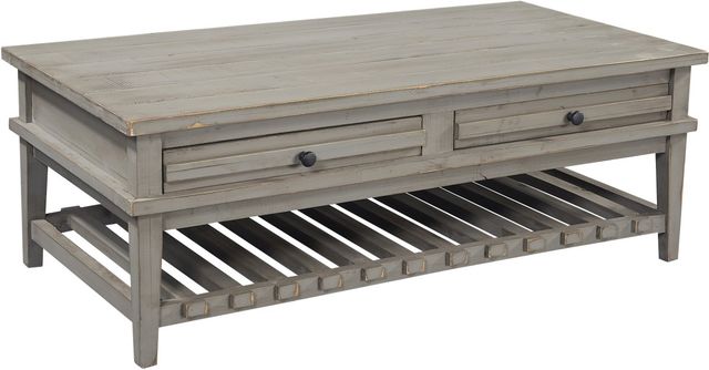 aspenhome® Reeds Farm Weathered Grey Cocktail Table-0