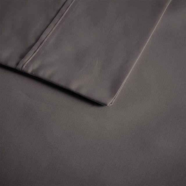Olliix by Beautyrest Charcoal King 600 Thread Count Cooling Cotton Rich Sheet Set-3