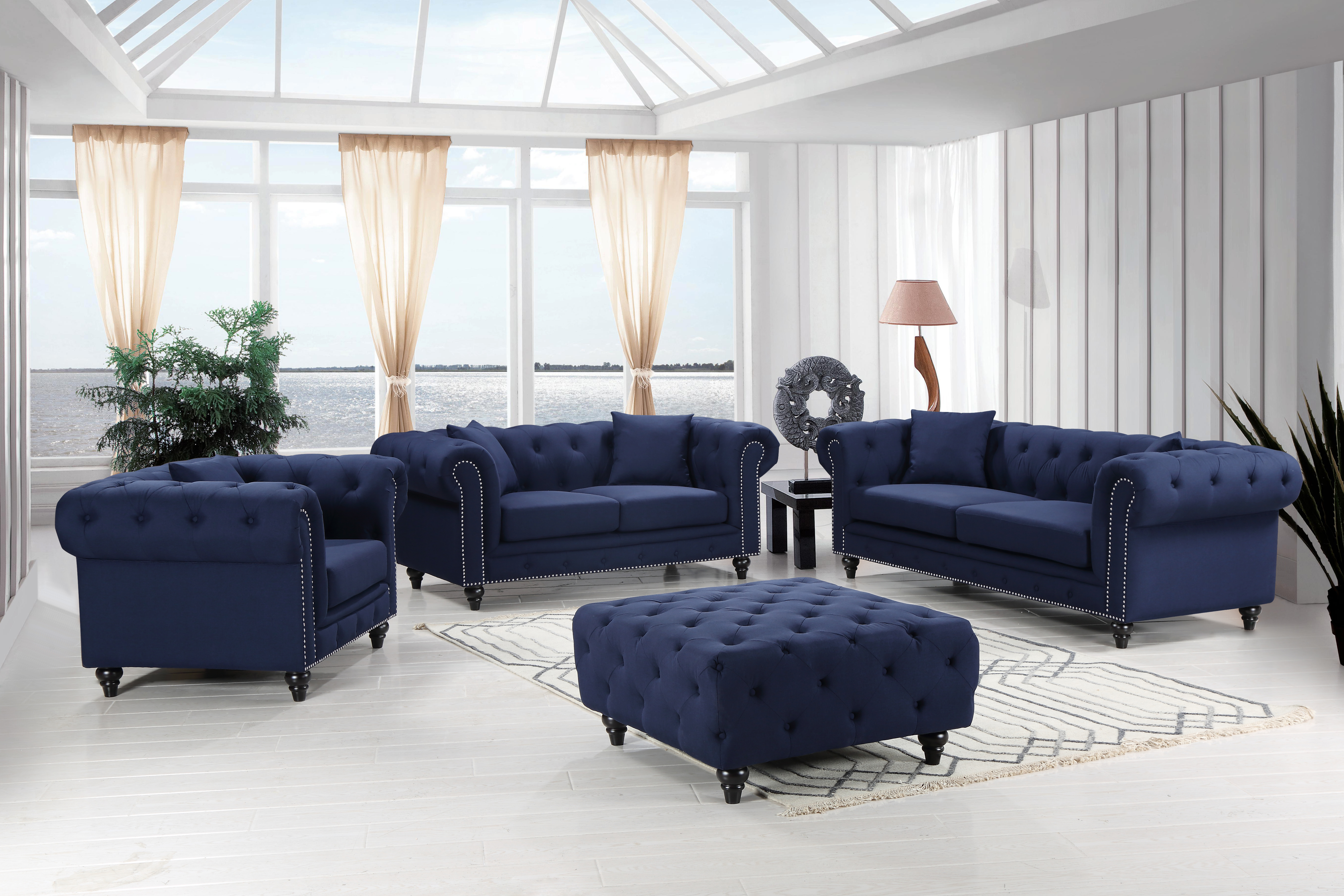 Meridian Furniture Chesterfield Loveseat - Thumbnail 5