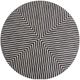 Moe's Home Collection Chameau Black/White Striped Cylindrical Side Table-2
