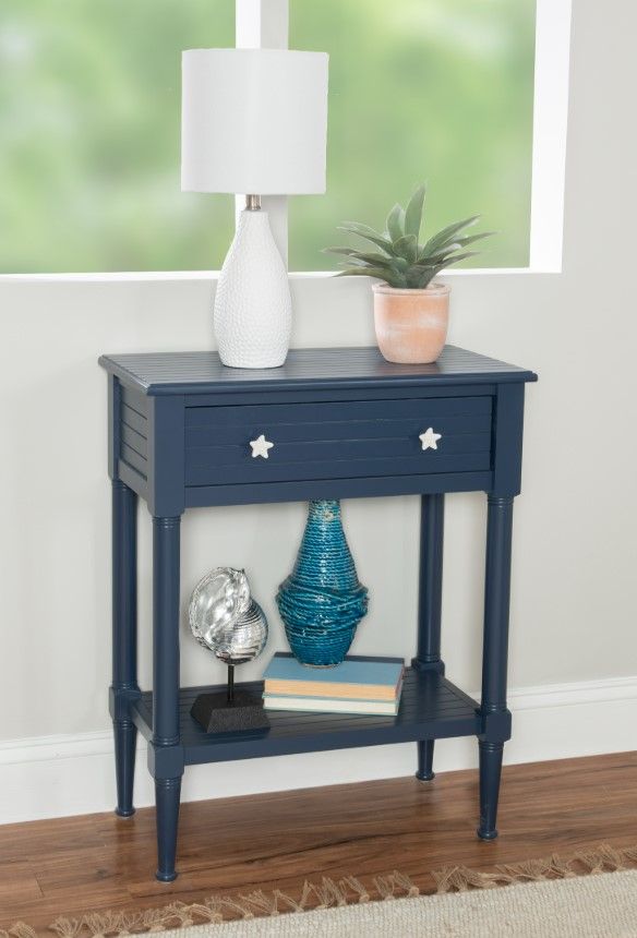 Linon Starfish Navy Accent Table-1