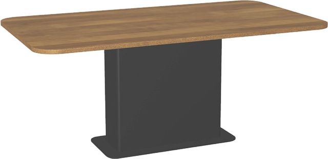 Amisco Customizable Lucarelli 72" Rectangular Dining Table with Radius Corners and 1" Birch Veneer Top-0