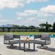 Armen Living Argiope 3-Piece Dark Gray Patio Outdoor Swivel Seating Set-3