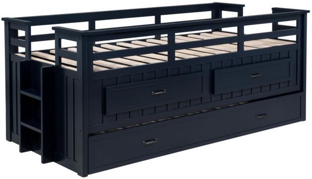 Coaster® Carlsbad Navy Blue Twin Captains Bed with Trundle-0