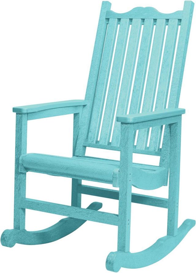 C.R. Plastic Generation Line Turquoise Porch Rocker-1