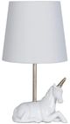 Lamps Per Se Antique Silver/Glossy White Table Lamp-0