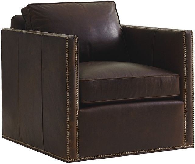 Lexington Home Customizable Shadow Play Hinsdale Leather Swivel Chair-0