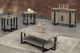 Titus Furniture T5045 Gray Console Table with Flat Black Frame-2