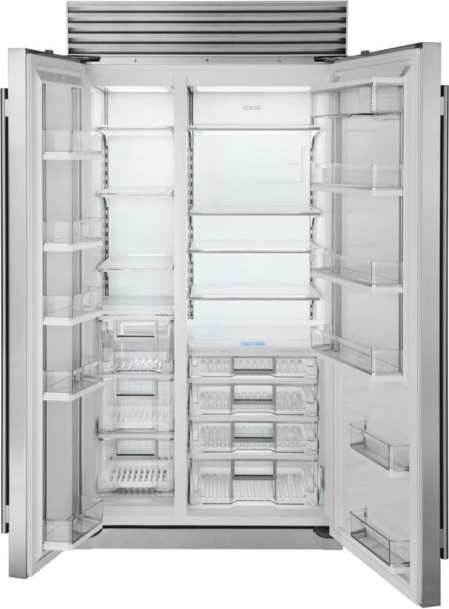 Sub-Zero® Classic Series 42" 24.8 Cu. Ft. Stainless Steel Built In Side-by-Side Refrigerator/Freezer-1
