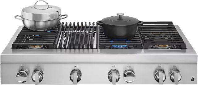 JennAir® NOIR™ 48" Stainless Steel Natural Gas Rangetop-2
