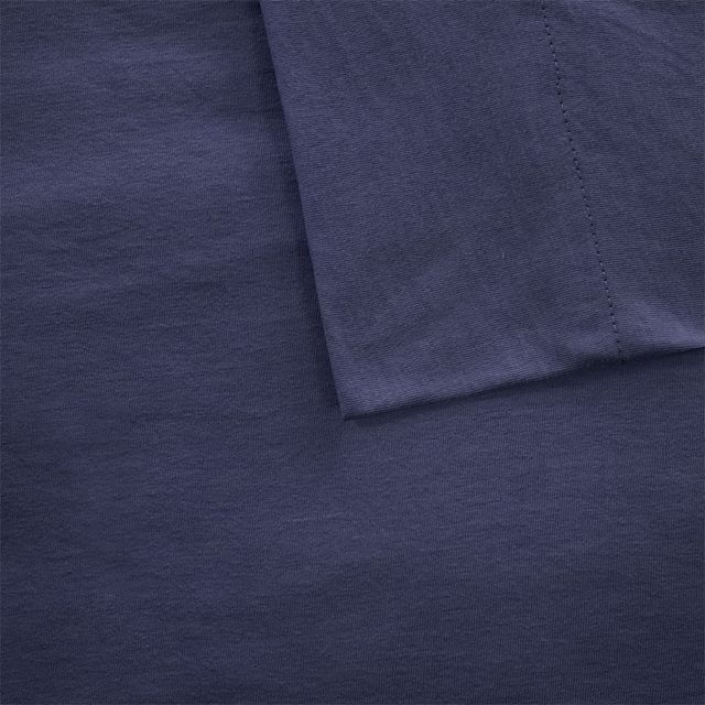 Olliix by Intelligent Design Navy Twin Cotton Blend Jersey Knit All Season Sheet Set-4