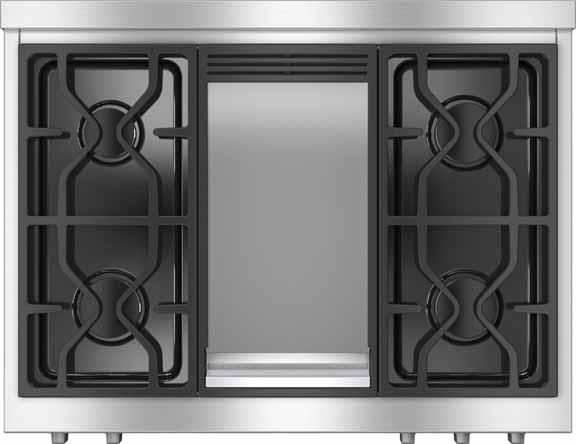 Miele HR 1136-1 G 36" Clean Touch Steel Pro Style Gas Range-2