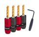 AudioQuest® SureGrip 300 Gold BFA Set of 4 Banana Connectors-0