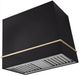 AGA Loge 36" Matte Black Wall Mounted Range Hood with Brushed Brass Trim-0