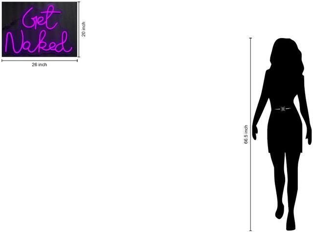 Classy Living Enlightened Get Naked Neon Sign-2