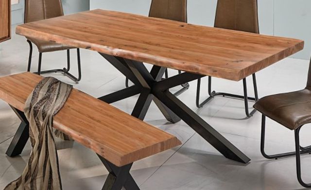 Jaipur Furniture Eberhard Black/Brown 80" Dining Table-0