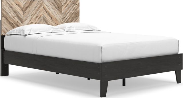 Signature Design by Ashley® Piperton 5-Piece Black/Two-Tone Brown Full Panel Platform Bed Set-1