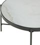 Elements International Vienna Black Coffee Table with White Marble Top-2