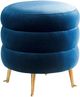TOV Furniture Ladder Blue Velvet Ottoman-1