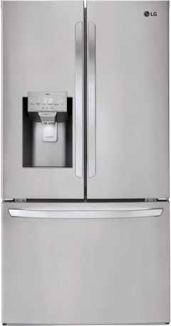 LG 36 in. 27.7 Cu. Ft. PrintProof™ Stainless Steel Freestanding French Door Refrigerator