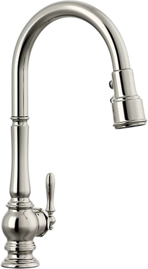 KOHLER® Artifacts® Vibrant Polished Nickel Touchless Kitchen Sink Faucet with 3-Function Sprayhead-0