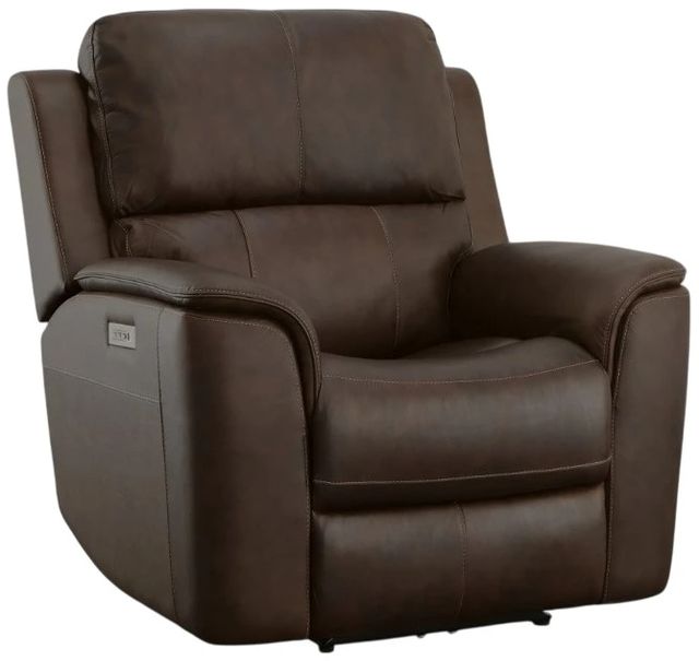 Flexsteel® Henry Dark Brown Power Recliner with Power Headrest and Lumbar-0