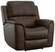 Flexsteel® Henry Dark Brown Power Recliner with Power Headrest and Lumbar-0