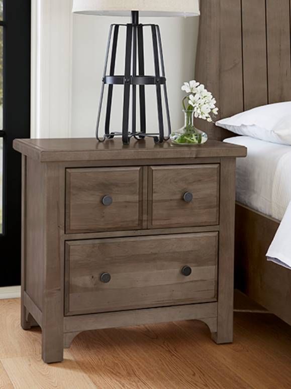 Vaughan-Bassett Cool Farmhouse Gray Nightstand-1